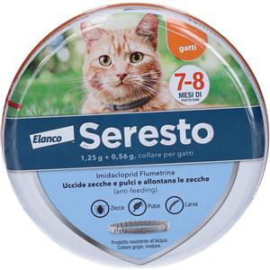 ELANCO ITALIA SpA Bayer Seresto Collare per Gatti, Protezione Antiparassitaria Contro Pulci e Zecche, Fino a 8 Mesi