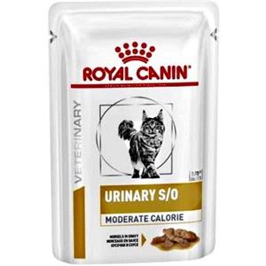 Royal Canin Urinary S/O Moderate Calorie - Alimento Umido per Gatti Adulti, 12 Bustine da 85 g, per Dissoluzione Calcoli di Struvite