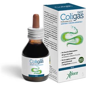 Aboca Coligas Fast Gocce 75 ml - Integratore Naturale per Gonfiore e Tensioni Addominali