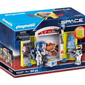 PLAYMOBIL 70307 Play Box Stazione Spaziale con Astronauta, Robot e Accessori - Dai 4 Anni