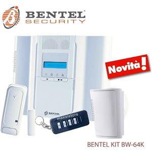 Bentel Security kit centrale antifurto wireless + Accessori - BW64-K