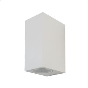 V-TAC Lampada da Parete Quadrata Bianco con 2 Attacchi GU10 e Impermeabilità IP44