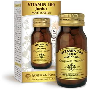 Dr. Giorgini Vitamin 100 junior 100 pastiglie Masticabili 50 gr Dr. Giorgini Multivitaminico per Bambini