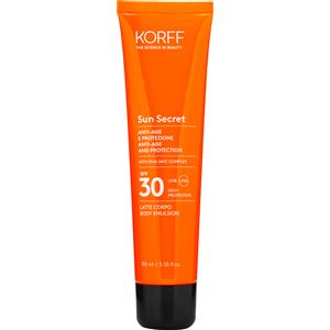 KORFF Sun Secret Latte Solare Corpo SPF30 - Latte protettivo anti-age 100ml