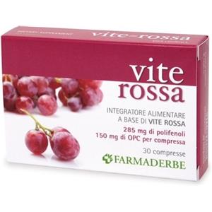 Farmaderbe Vite Rossa Integratore Alimentare, 30 Compresse