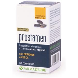 Farmaderbe Prostamen - Integratore Alimentare a Base di Estratti Vegetali per la Salute della Prostata e delle Vie Urinarie, 60 Compresse