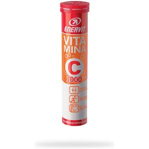 Enervit Vitamina C 1000 mg - 20 Compresse Effervescenti Gusto Arancia per il Sistema Immunitario