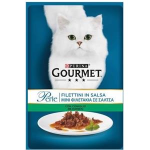 Gourmet Perle in Filettini per Gatto da 85 gr Gusto Coniglio