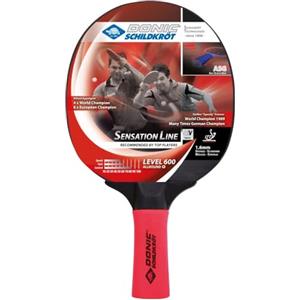 Schildkröt Racchetta Tennis da Tavolo Sensation Line 600, Manico ASG, Spugna di 1.6 mm, Gomma Prestige - ITTF, 724402