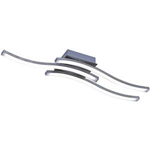 Reality Leuchten Route Lampada da soffitto LED 5W, Design Moderno in Nickel Satinato