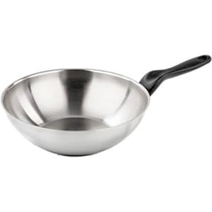 Barazzoni Le Inoxidabili Saltapasta Wok, Acciaio Inox 18/10, Made in Italy, ø28cm, capacità 3.7 lt, Triplo fondo. Induzione+Gas. PFAS free. Manico ergonomico.