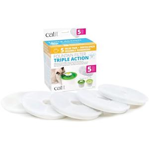 Catit Triple Action Set Filtri per Fontanelle - 5 Pezzi