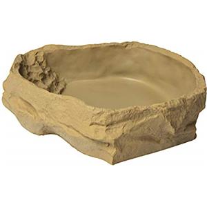 Sera Reptil Food/Water Dish L - Ciotola per Cibo e Bevande per Rettili e Anfibi, Beige, Grande