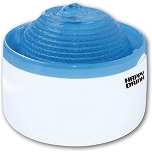 Croci Happy Drink - Fontana per gatti, con cartuccia in carbone anti impurità, sporco e antiodore, alimentatore a bassa tensione, Ø37X18 (H)