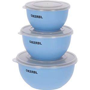 Kerbl Pet Maxi-Pet 80528 - Set di Ciotole in Acciaio Inox con Coperchio, 550 ml/900 ml/1200 ml