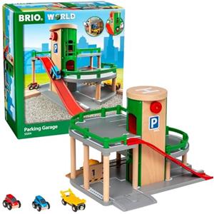 BRIO World - Parcheggio, Accessorio Pista Trenino, Set Costruzioni in Legno, Compatibile con Tutti i Prodotti BRIO, Giocattolo per Bambini 3+ Anni