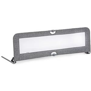 hauck Sleep N Safe Plus XL, Grigio Melange - Sponda Letto Bambini da 18 Mesi a 5 Anni - Grande 150 x 50 x 44 cm - Protezione per Dormire in Sicurezza - Pieghevole e Portatile