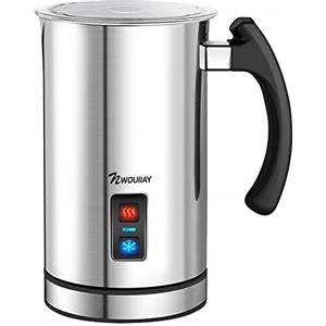 NWOUIIAY Montalatte elettrico automatico da 500 watt 240 ml in acciaio inossidabile adatto per rivestimento antiaderente schiuma di latte caldo e freddo facile da pulire