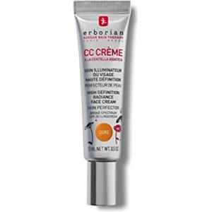 Erborian - CC Cream alla Centella Asiatica - Trucco per il Teint e Trattamento Illuminante ad Alta Definizione - Trattamento Cosmetico Coreano per il Viso con SPF 25 - Dorato 15 ml