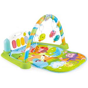 inyadd Palestrina Neonato, Multifunzione 5-in-1 Pianoforte Per Neonati E Bambini Dai 3 Mesi +, 4 Livelli Di Giochi Palestra, Musica, Suoni, Luci, Morbido Tappetino Facilmente Lavabile (arcobaleno)
