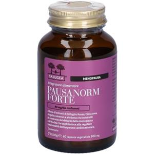 Salugea Pausanorm Forte Salugea - Integratore per la Menopausa senza Soia - 100% Naturale con Trifoglio Rosso, Kudzu, Dioscorea, Verbena - Flacone In Vetro - 60 Capsule