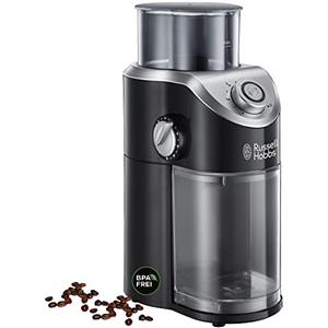 Russell Hobbs Macinacaffè Elettrico - Impostazioni di Macinatura Variabili - da Fine a Grossolano per Chicchi di caffè, noci, spezie, cereali - Capacità 100 g, 140W, 23120-56