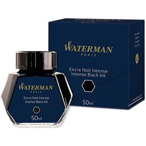 Waterman inchiostro per penna stilografica | nero intenso | bottiglia da 50 ml