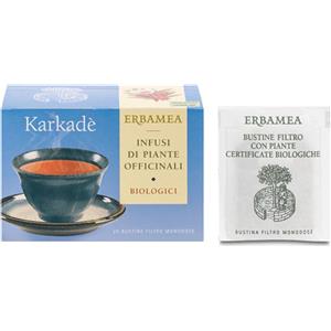 ERBAMEA Srl Karkadè - Infusi Di Piante Officinali 20 Bustine - Tisana Biologica di Ibisco