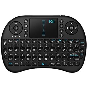 Rii Mini i8 - Tastiera Wireless Ergonomica con Mouse Touchpad per Smart TV, PC, HTPC, Console, Computer (Layout Italiano)