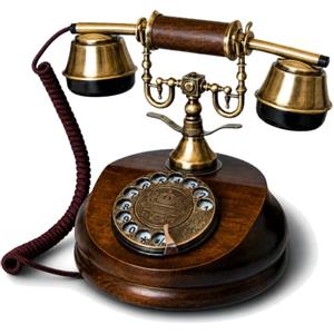 Opis Technology 1921 Cable Modello A Telefono Fisso Vintage in Legno | Antico da tavolo, disco combinatore e campana in metallo. Compatibile router fibra, cavo tessuto, no batterie.