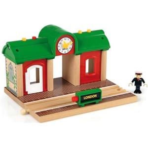 BRIO World - Stazione dei Treni Parlante, Accessorio Pista Trenino, Set Costruzioni in Legno, Compatibile con Tutti i Prodotti BRIO, Giocattolo per Bambini 3+ Anni
