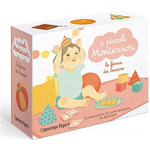 L'Ippocampo Ragazzi - Le forme da toccare: Cofanetto Montessori con 30 Carte Illustrate per la Scoperta Sensoriale delle Forme Geometriche