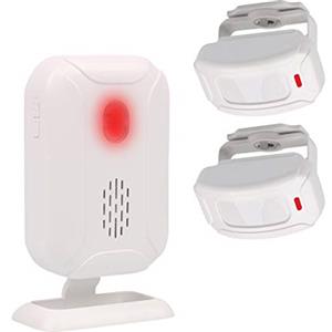 Mengshen Wireless sensore di movimento a infrarossi per allarme antifurto per negozio di casa - 2 sensori e 1 ricevitore YBQ042