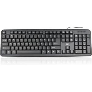 Ewent Tastiera Professionale USB Cablata, Layout Italiano QWERTY, Tastiera con filo per PC/Notebook/Laptop, Mac/Windows, nera