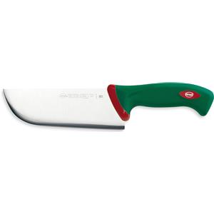 Sanelli Premana Coltello Pesto 18 cm - Acciaio Inossidabile Verde/Rosso, per Trinciatura Carni Crude