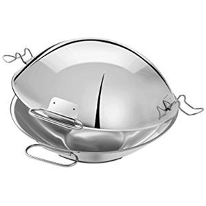 Artame ART32802 - Cataplana, Casseruola, Wok - Tutte Le luci di Cui induzione, Inox 18/10, Ø 24 cm, Argento