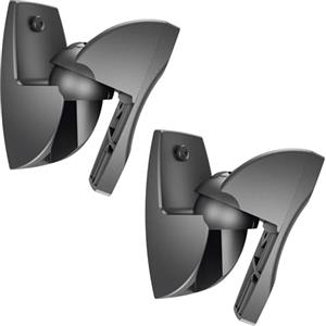 Vogels VLB500 - Staffa per diffusori a parete, girevole e inclinabile, max 5 kg, colore nero (2 pezzi)