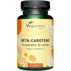 Vegavero Betacarotene per Abbronzatura Forte | Altamente Dosato | da Estratto di Carota | Attivatore Naturale Melanina | con Vitamina A 1167 mcg | Certificato in Laboratorio | Vegavero®