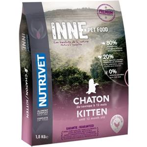 Nutrivet Inne Kitten - Crocchette senza cereali per gattini - Pollo - 1,5 kg