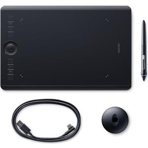 Wacom Intuos Pro Medium PTH-660 Tavoletta Grafica con penna sensibile alla pressione, Tasti di comando personalizzabili, Kit wireless incluso, Compatibile con Windows e Mac, Nero