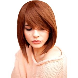 Prettyland Parrucca da donna liscia corta opaco naturale caschetto Bob per la vita di tutti i giorn Castana Marrone C498