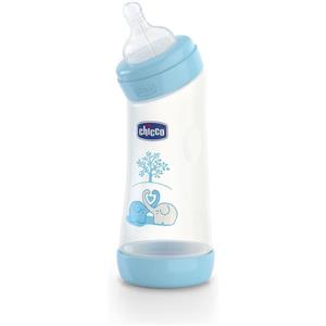 Chicco Biberon Angolato 250ml con Tettarella in Silicone e Valvola Anticolica