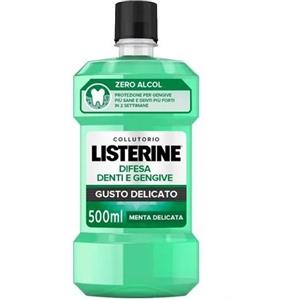 Listerine Collutorio Difesa Denti e Gengive Gusto Delicato Zero Alcol 500ml