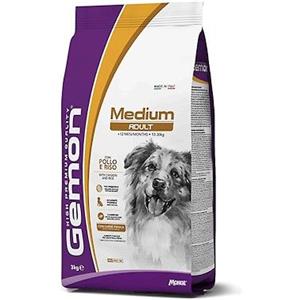 Gemon Medium Adult Crocchette con Pollo e Riso - Alimento Completo per Cani Adulti di Taglia Media - 3 Kg