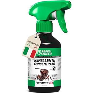 RepellShield® Spray Antiformiche e Antizanzare Naturale - Uso Interno ed Esterno - Sicuro per Bambini e Animali - Con Oli Essenziali di Menta, Lemongrass e Citronella (250ml)