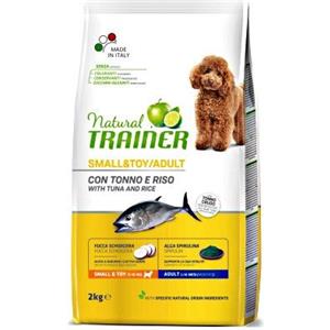 Natural Trainer Alimento Secco per Cani Adulto Small & Toy Gusto Tonno e Riso - 2 kg