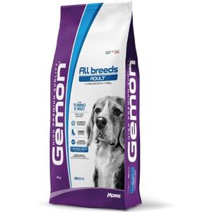 Monge Gemon All Breeds Adult con Tonno e Riso - 15 kg - Croccantini per cani - 1° ORDINE? scegli lo sconto BZR5 / BZR20 + 200 punti fedeltà