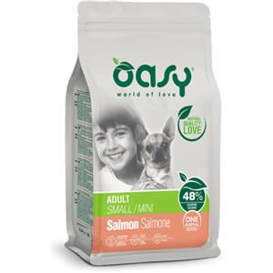 Oasy One Protein Adult Small/Mini al Salmone - Cibo Secco Monoproteico per Cani di Taglia Piccola - 2,5 kg