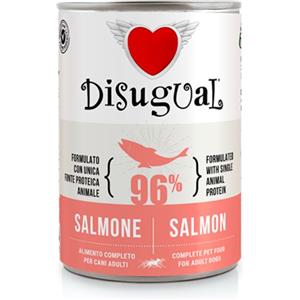 Disugual Alimento Umido Monoproteico per Cani Adulti al Salmone - Lattina 400g