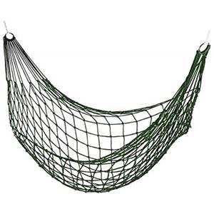 Relaxdays Amaca a Rete, da Giardino & Campeggio, 1 Persona, Leggera, Custodia, Verde Scuro